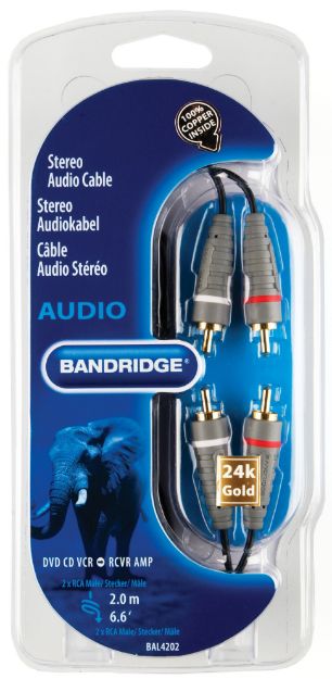 Stereo Audio Cable 2x RCA Male - 2x RCA Male 2.00 m Blue 0