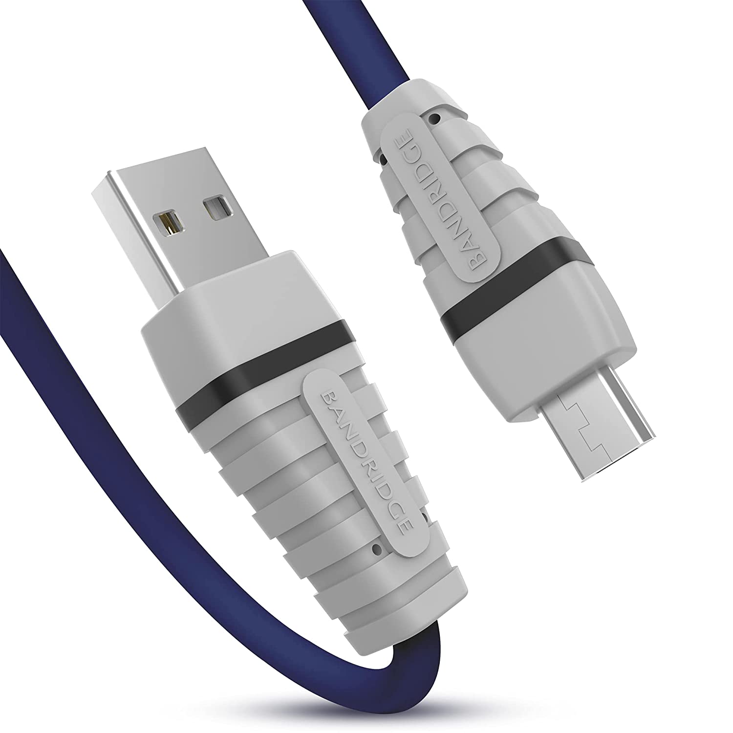 Bandridge USB 2.0 Cable USB-A Male - Micro B Male Round 2.00 m Blue