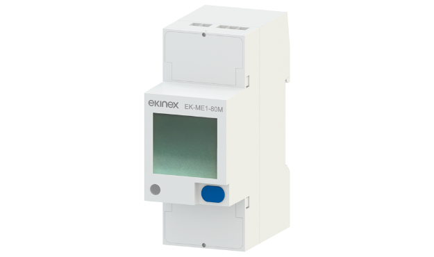 Ekinex Single-phase 80A counter direct insertion on 2-wire lines - program CT - Certif.MID