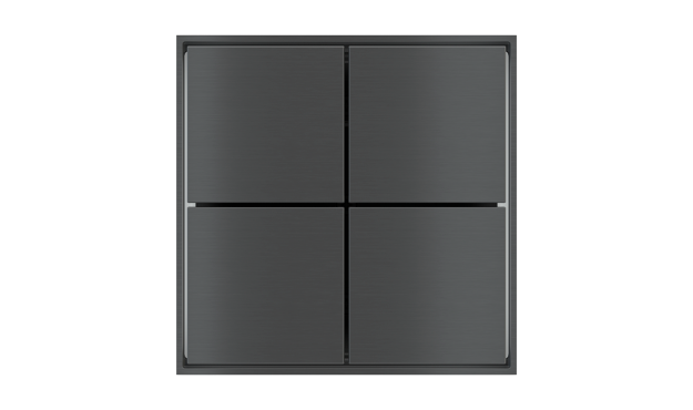 Ekinex FF Series, Form Version, Square Rockers, Pushbutton with Thermostat and without Engraving