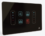 JR Autotech Neon Series, Frameless, 4 Module Touch Panel Switch 2
