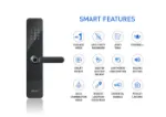 Ozone Smart Door Digital Lock with Doorbell | Biometric Door Lock | Smart Lock | Smart Life - OZ-FDL-01-LIFE-NXT, Grey 3