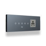 Iotics 8 Gang (4 Switch + 1 Plug) IR Remote & Wi-Fi Smart Switch