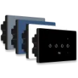 Iotics 4 Gang (3 Switch + 1 Fan) IR Remote & Wi-Fi Touch Switch