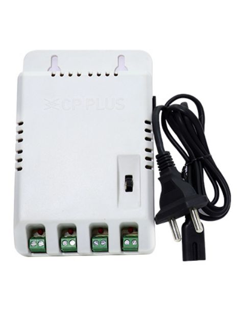 CP-Plus, 4Channel, Plastic Case CCTV Eco Power Supply With Cable, 12V, 5 Amp, CP-LPS-PD04-12D 