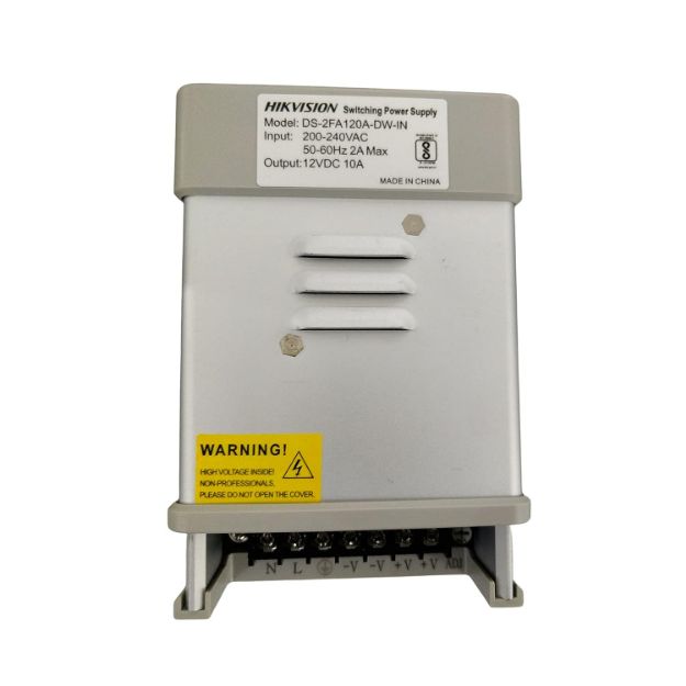 Hikvision, 8 Channel 12V 10A Switch Power Supply CCTV_SMPS DS-2FA120A-DW-IN(STD) 