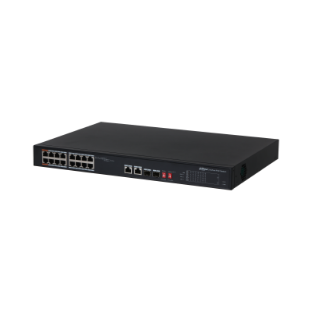 Dahua, 16-Port Fast Ethernet Switch with 2-Port PoE 