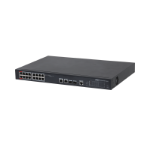 Dahua, 16-port 100 Mbps + 2-port Gigabit Managed PoE Switch 