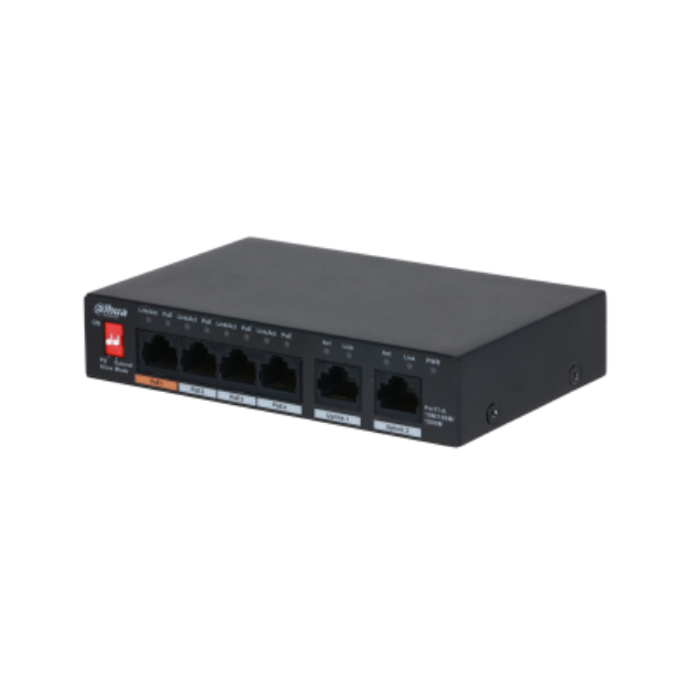 Dahua, 6-Port Unmanaged Desktop Switch with 4-Port PoE