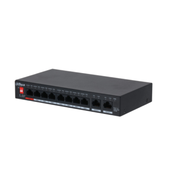 Dahua, 10-Port Unmanaged Desktop Switch with 8 Port PoE 