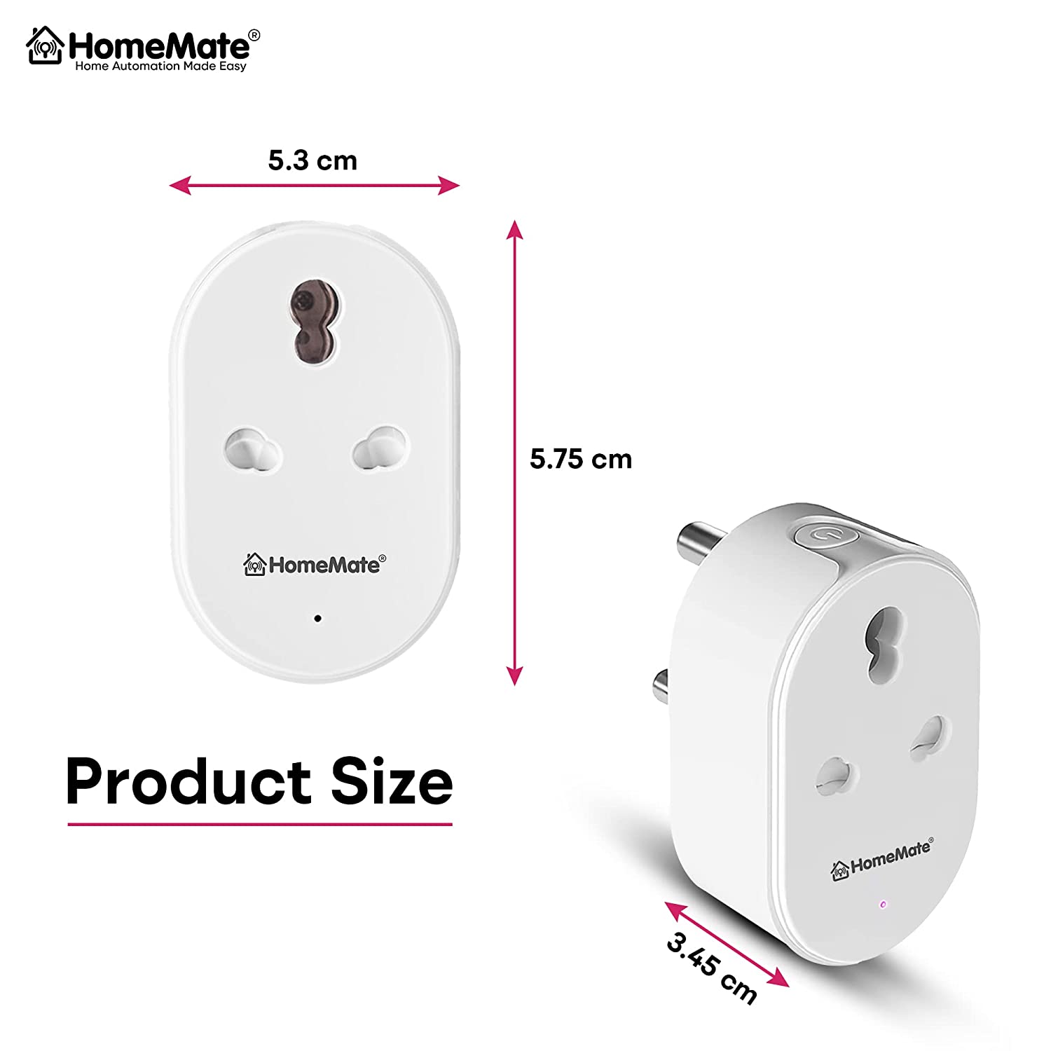 HomeMate WiFi Smart Heavy Duty Plug Socket 16A