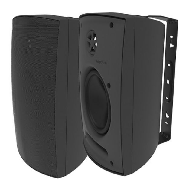 Adept Audio IO50 5.25" Surface-Mount Indoor/Outdoor Speakers Black