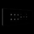 Iotics, Smart Touch Switch, 8 Gang (6 Switch + 1 Dimmer + 1 Fan) IR Remote & Wi-Fi 