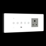 Iotics, 8 Gang (3 Switch + 1 Dimmer + 1 Plug) IR Remote & Wi-Fi