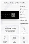 Iotics, 8 Gang (3 Switch + 1 Dimmer + 1 Plug) IR Remote & Wi-Fi Smart Touch Switch