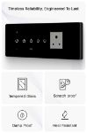 Iotics, 8 Gang (3 Switch + 1 Dimmer + 1 Plug) Smart Touch Switch