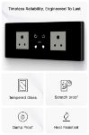 Iotics, Smart Touch Switch, 8 Gang (2 Switch + 2 Plug) Wi-Fi