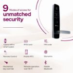 Picture of Godrej Advantis IoT 9 Smart Lock | Made in India Digital Lock for Main Door I Advanced & Highly Secure | 9 in 1 Access | NFC, Smart Watch, BLE Remote, Wi-Fi, Fingerprint | 3 years Warranty I Free Installation