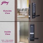 Picture of Godrej Smart Lock I Advantis Revolution Digital Lock for Wooden Door |for Main Door | 4 in 1 Access | Pin Access | Fingerprint | RFID Card | Mechanical Key | Black | 3Yrs Warranty I Free Installation