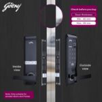 Picture of Godrej Smart Lock I Advantis Revolution Digital Lock for Wooden Door |for Main Door | 4 in 1 Access | Pin Access | Fingerprint | RFID Card | Mechanical Key | Black | 3Yrs Warranty I Free Installation