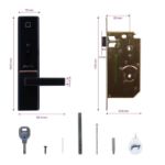 Picture of Godrej Locks Godrej Digital Lock I Advantis GSL D1 Lock for Main Door I 7 Access Mode IFingerprint|RFID|PIN Code|NFC|Bluetooth App I Mechanical Key I Wi-Fi ACS I VDP Compatible I Rose Gold Finish | 3Yrs Warranty Smart Door Lock  (Rose Gold)